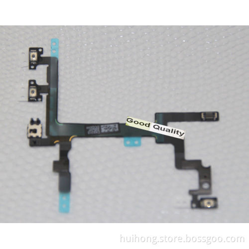 Mobile Phone Power Mute Volume Button Switch Connector Flex Cable for iPhone 5